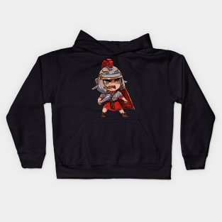 March of the Legionaries: Roman Empire Soldier Kids Hoodie